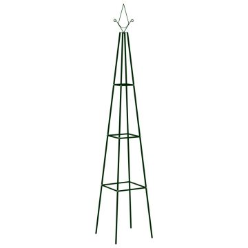 Gossi suporturi plante gradina 2 buc. verde inchis 35x35x195 cm fier
