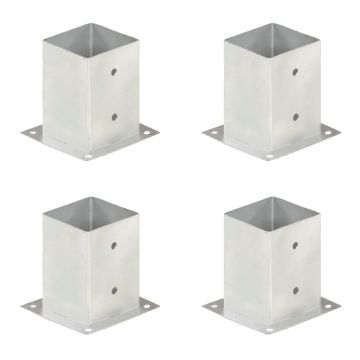 Gossi suporturi stalp, 4 buc., 101 mm, metal galvanizat