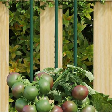 Gossi tarusi pentru plante de gradina, 30 buc., verde, 115 cm, otel