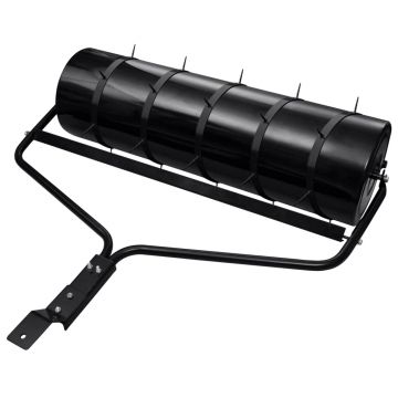 Gossi tavalug gazon de gradina, cleme de aerisire, negru, 63 l, fier