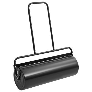 Gossi tavalug gazon pentru gradina, maner, negru, 63 l, fier si otel