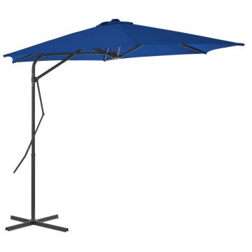 Gossi umbrela de exterior cu stalp din otel, albastru, 300 x 230 cm