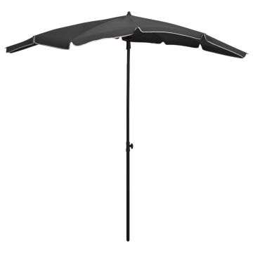Gossi umbrela de gradina cu stalp, antracit, 200x130 cm