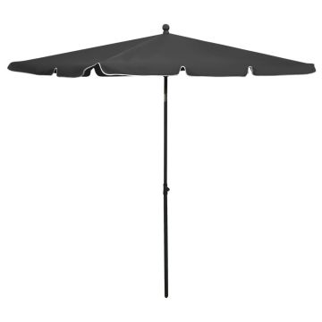 Gossi umbrela de gradina cu stalp, antracit, 210x140 cm