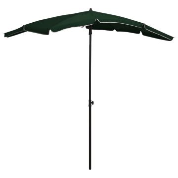 Gossi umbrela de gradina cu stalp, verde, 200x130 cm