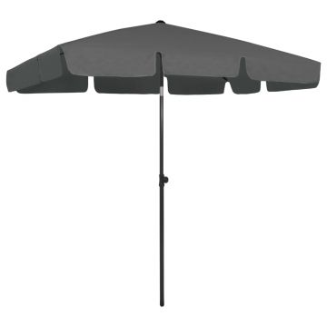 Gossi umbrela de plaja, antracit, 200x125 cm