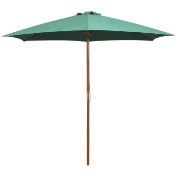 Gossi umbrela de soare cu stalp de lemn 270 x 270 cm, verde