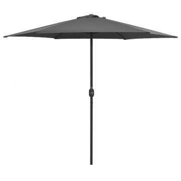 Gossi umbrela de soare cu stalp din aluminiu, antracit, 270x246 cm