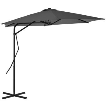 Gossi umbrela de soare de exterior, stalp din otel, antracit, 300 cm