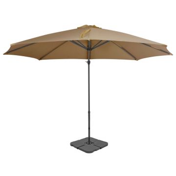 Gossi umbrela de soare de gradina, baza portabila, taupe