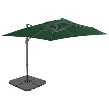 Gossi umbrela de soare de gradina, baza portabila, verde