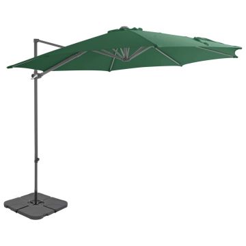 Gossi umbrela de soare de gradina, baza portabila, verde