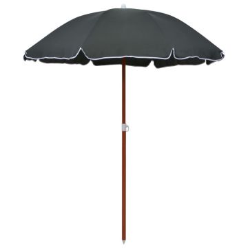 Gossi umbrela de soare de gradina cu stalp din otel, antracit, 180 cm