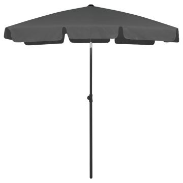 Gossi umbrela de soare de plaja, antracit, 180x120 cm