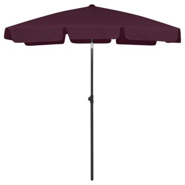 Gossi umbrela de soare de plaja, rosu bordo, 180x120 cm