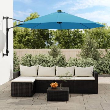 Gossi umbrela de soare montata pe perete sea blue, 290 cm
