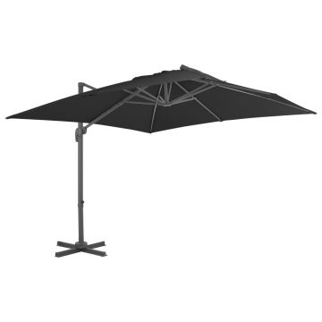 Gossi umbrela in consola cu stalp din aluminiu, 300x300 cm, antracit