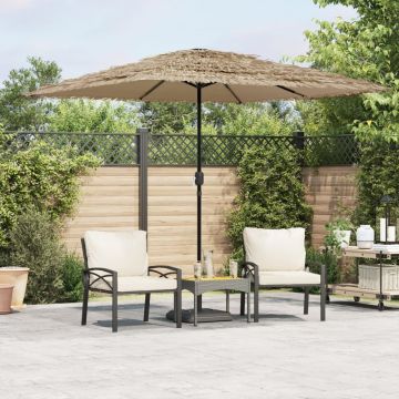Gossi umbrela soare de gradina cu stalp din otel, maro 248x248x248 cm
