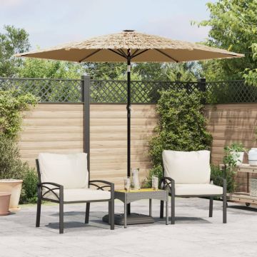 Gossi umbrela soare de gradina cu stalp din otel, maro 268x268x226 cm
