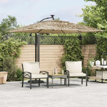 Gossi umbrela soare de gradina cu stalp din otel, maro 269x269x235 cm
