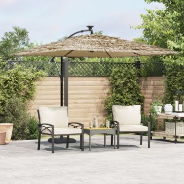 Gossi umbrela soare de gradina cu stalp din otel, maro 269x269x235 cm