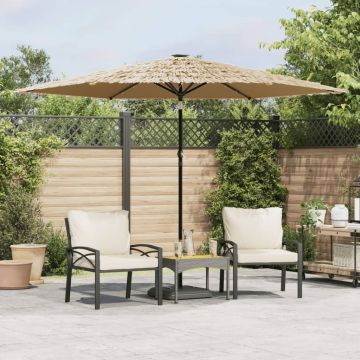 Gossi umbrela soare de gradina cu stalp din otel, maro 288x288x225 cm