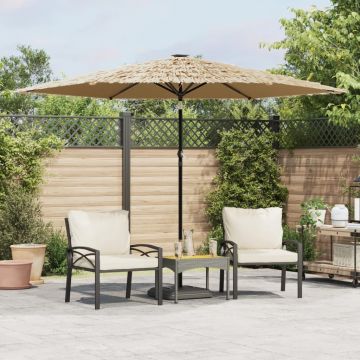 Gossi umbrela soare de gradina cu stalp din otel, maro 288x288x225 cm