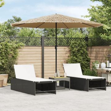 Gossi umbrela soare de gradina cu stalp din otel, maro 324x324x247 cm