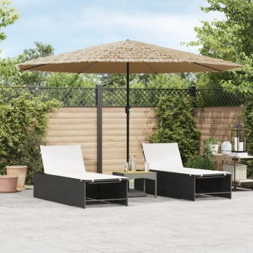 Gossi umbrela soare de gradina cu stalp din otel, maro 388x388x248 cm