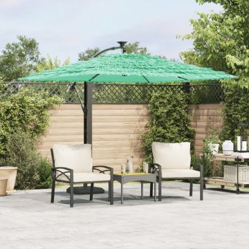 Gossi umbrela soare de gradina cu stalp din otel verde 246x246x230 cm