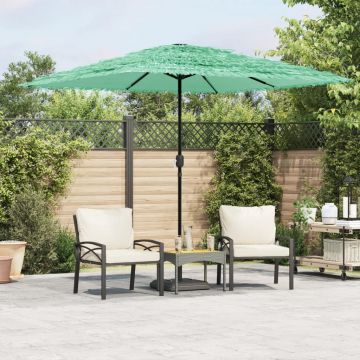 Gossi umbrela soare de gradina cu stalp din otel verde 248x248x248 cm