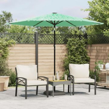 Gossi umbrela soare de gradina cu stalp din otel verde 268x268x226 cm