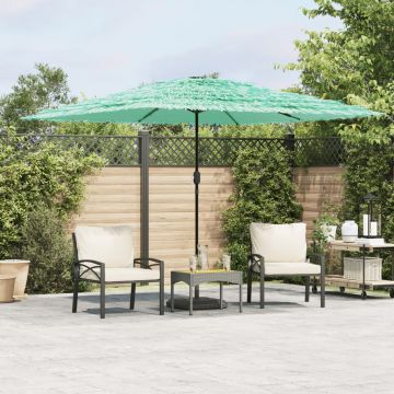 Gossi umbrela soare de gradina cu stalp din otel verde 290x290x238 cm
