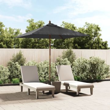 Gossi umbrela soare de gradina stalp din lemn antracit 198x198x231 cm