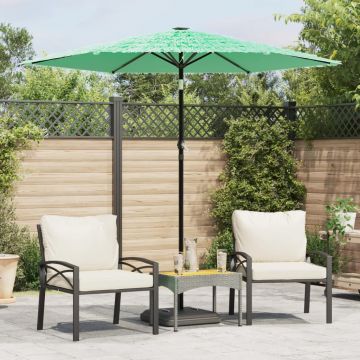 Gossi umbrela soare de gradina stalp din lemn verde 223x223x213 cm