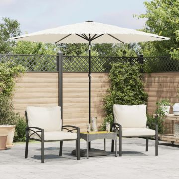 Gossi umbrela soare de gradina stalp din otel, alb 268x268x226cm