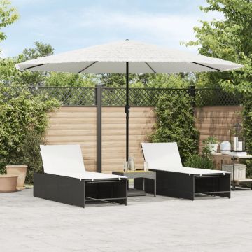 Gossi umbrela soare de gradina stalp din otel, alb 388x388x248 cm