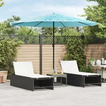 Gossi umbrela soare de gradina stalp din otel, albastru 324x324x247cm