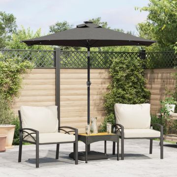 Gossi umbrela soare de gradina stalp din otel antracit 225x225x212 cm