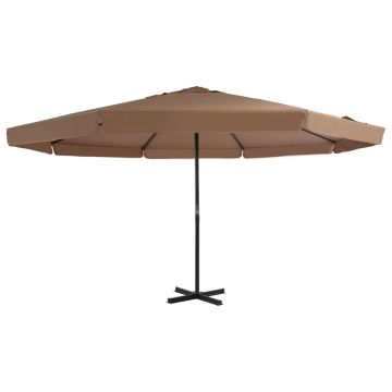 Gossi umbrela soare exterior cu stalp aluminiu gri taupe 500 cm