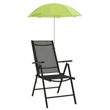 Gossi umbrele pentru scaun de camping, 2 buc., verde, 105 cm