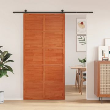 Gossi usa de hambar, maro ceruit, 100x208 cm, lemn masiv de pin