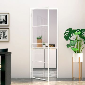 Gossi usa de interior alb 76x201,5 cm sticla securiz. / aluminiu slim