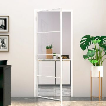 Gossi usa de interior alb 83x201,5 cm sticla securiz. / aluminiu slim