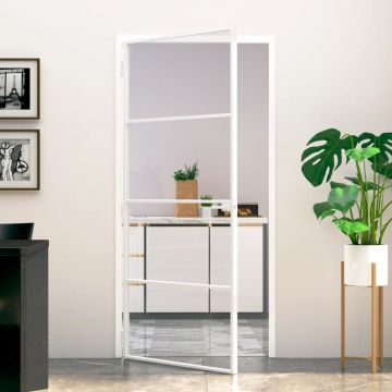 Gossi usa de interior alb 93x201,5 cm sticla securiz. / aluminiu slim
