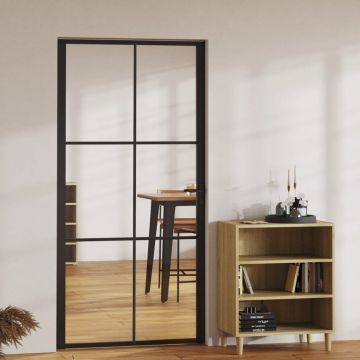 Gossi usa de interior, negru, 102,5x201,5 cm, sticla esg si aluminiu