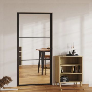 Gossi usa de interior, negru, 102,5x201,5 cm, sticla esg si aluminiu