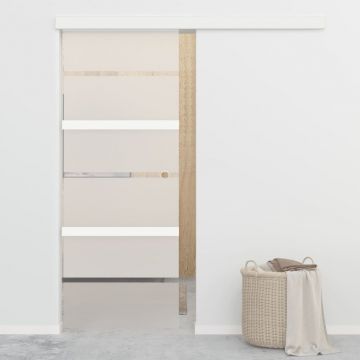 Gossi usa glisanta cu opritoare soft, 76x205 cm, sticla esg/aluminiu