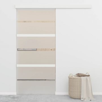 Gossi usa glisanta cu opritoare soft, 90x205 cm, sticla esg/aluminiu