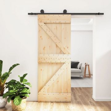 Gossi usa glisanta cu set de feronerie 70x210 cm, lemn masiv de pin